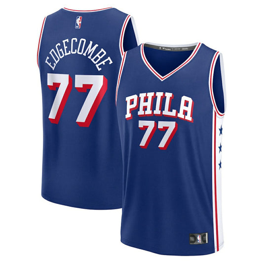 V. J. Edgecombe Philadelphia 76ers Youth 2025 NBA Draft First Round Pick Fast Break Replica Jersey - Icon Edition - Royal | NBA Jerseys