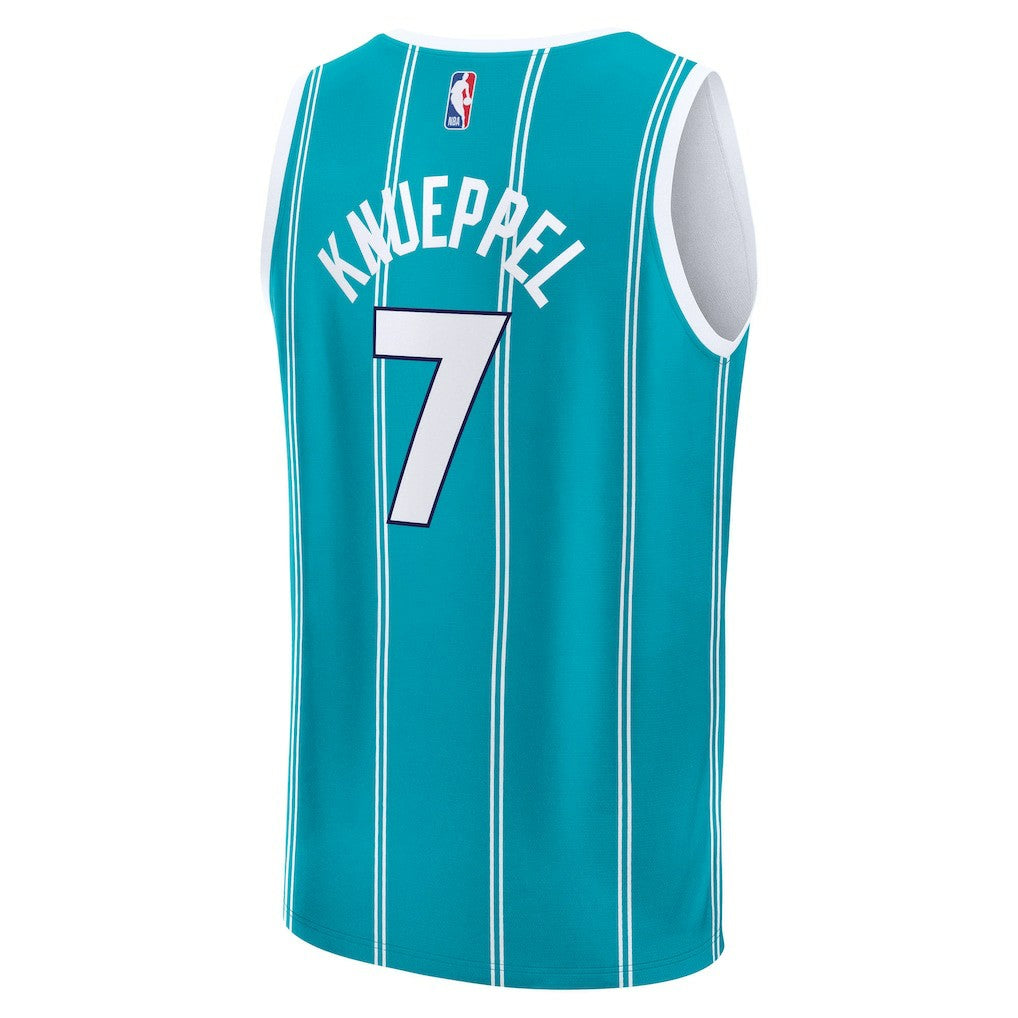Fanatics - Kon Knueppel Charlotte Hornets 2025 NBA Draft First Round Pick Fast Break Replica Jersey - Icon Edition - Teal