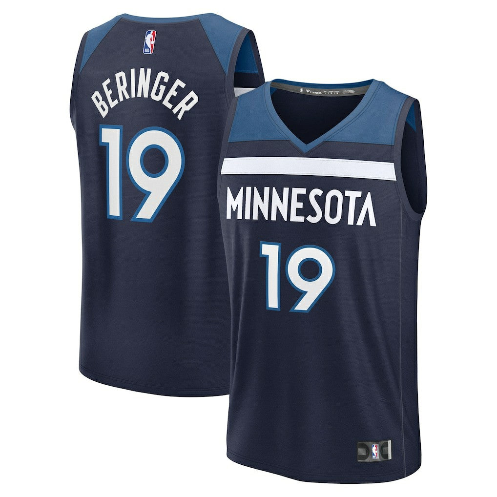 Fanatics - Joan Beringer Minnesota Timberwolves 2025 NBA Draft First Round Pick Fast Break Replica Jersey - Icon Edition - Navy