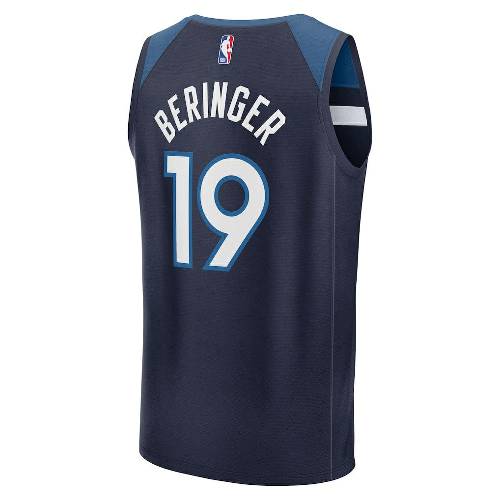 Fanatics - Joan Beringer Minnesota Timberwolves 2025 NBA Draft First Round Pick Fast Break Replica Jersey - Icon Edition - Navy