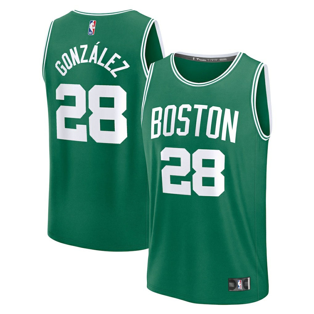 Fanatics - Hugo Gonzalez Boston Celtics Youth 2025 NBA Draft First Round Pick Fast Break Replica Jersey - Icon Edition - Kelly Green