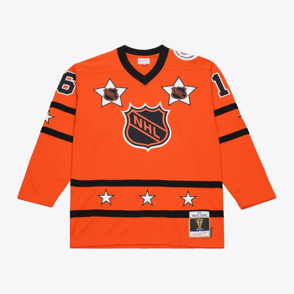 Marcel Dionne Mitchell & Ness 1976 NHL All-Star Game Power Play Jersey - Orange | NHL Jerseys