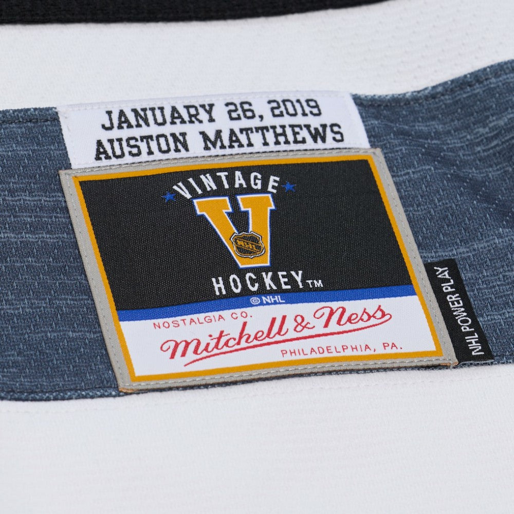 Auston Matthews Mitchell & Ness 2019 All-Star Game Power Play Jersey - White | NHL Jerseys