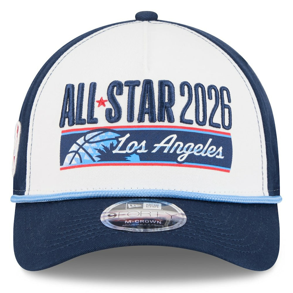 New Era -  2026 NBA All-Star Game A-Frame 9FORTY Adjustable Hat - White/Navy