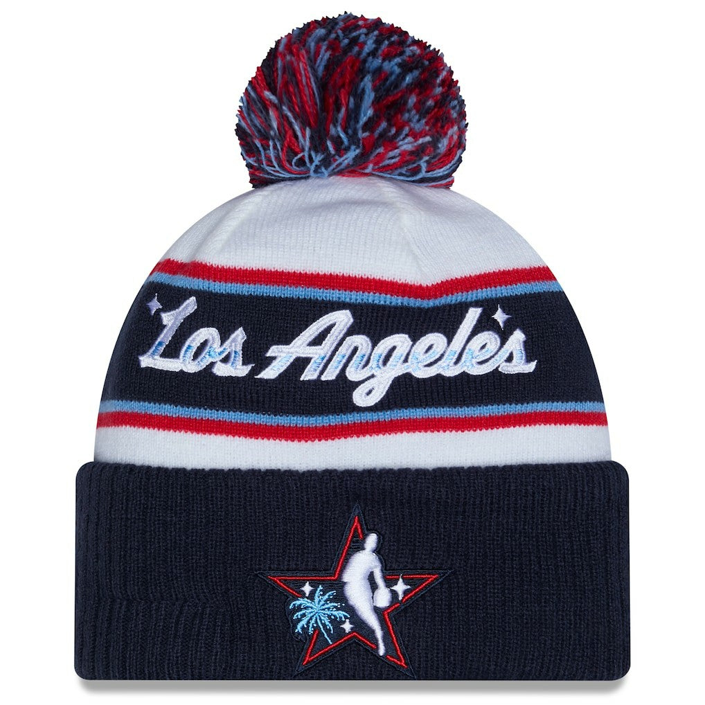New Era -  2026 NBA All-Star Game Cuffed Knit Hat with Pom - White/Navy