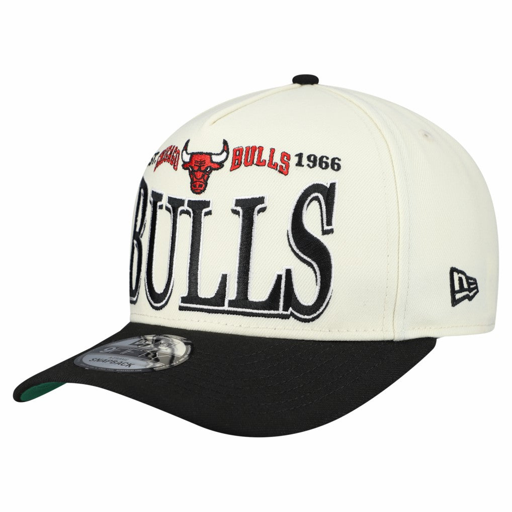 New Era - Chicago Bulls Stretched 2-Tone A-Frame 9FIFTY Adjustable Hat - Cream/Black