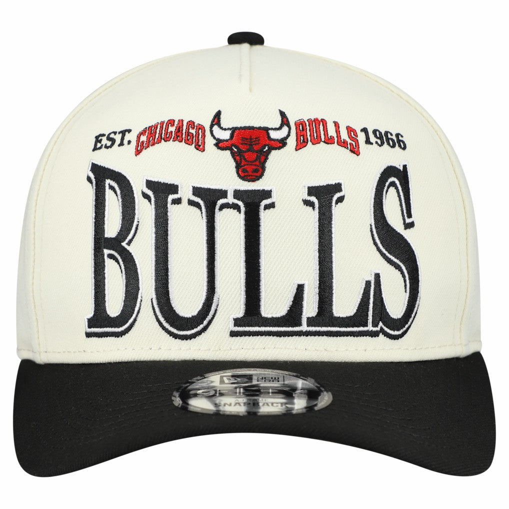 New Era - Chicago Bulls Stretched 2-Tone A-Frame 9FIFTY Adjustable Hat - Cream/Black