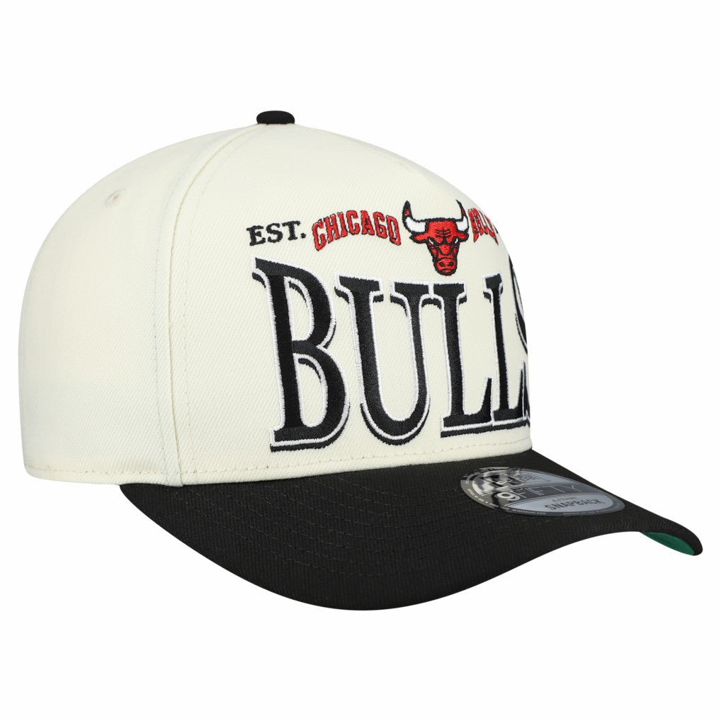 New Era - Chicago Bulls Stretched 2-Tone A-Frame 9FIFTY Adjustable Hat - Cream/Black