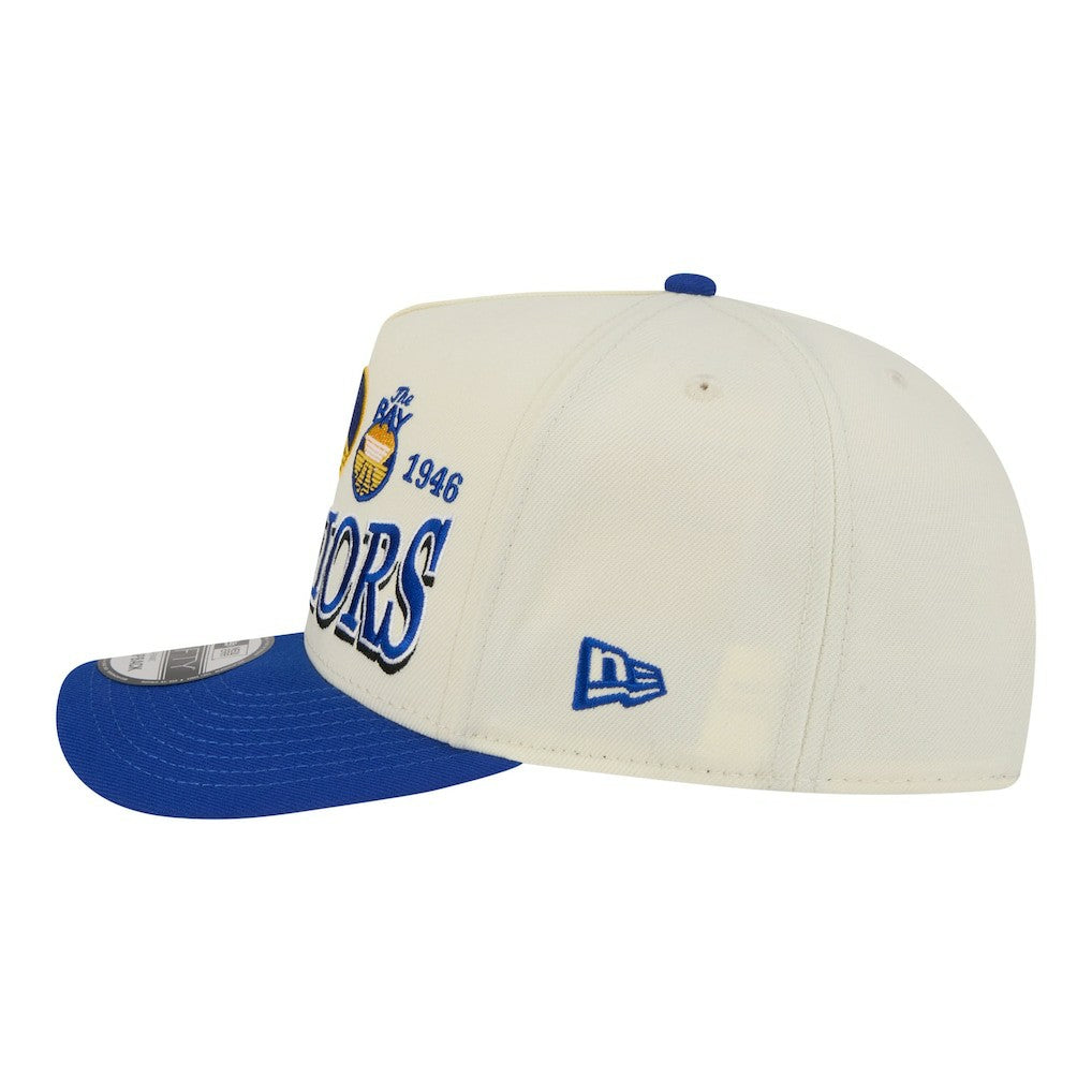 New Era - Golden State Warriors Stretched 2-Tone A-Frame 9FIFTY Adjustable Hat - Cream/Royal