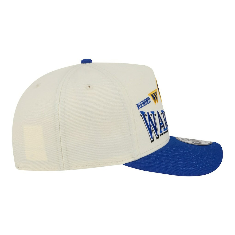 New Era - Golden State Warriors Stretched 2-Tone A-Frame 9FIFTY Adjustable Hat - Cream/Royal