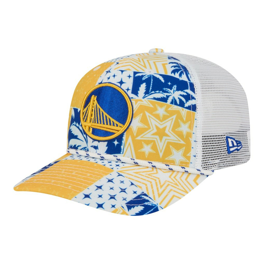 New Era - Golden State Warriors Fan Pack Tropical Pattern 9SEVENTY Adjustable Hat - White