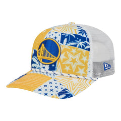 New Era - Golden State Warriors Fan Pack Tropical Pattern 9SEVENTY Adjustable Hat - White