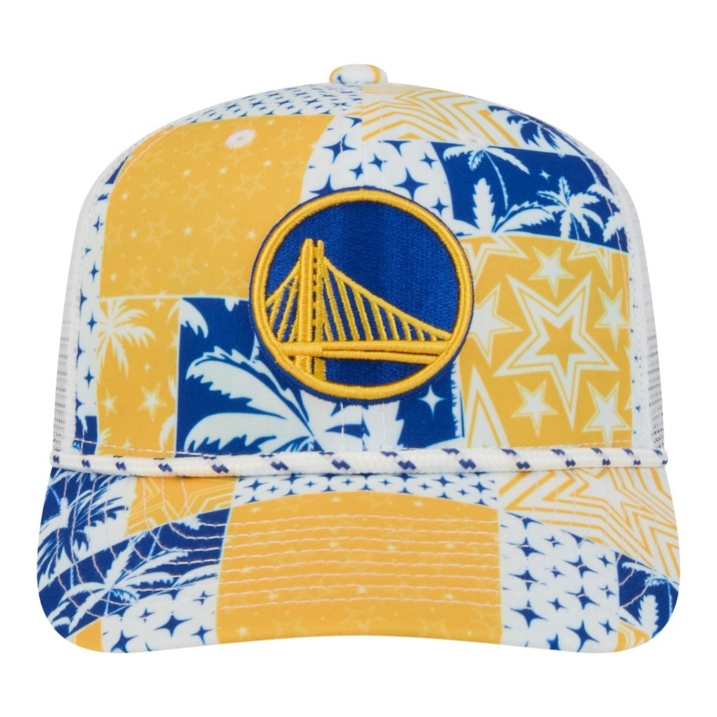 New Era - Golden State Warriors Fan Pack Tropical Pattern 9SEVENTY Adjustable Hat - White