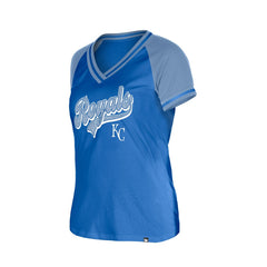 Kansas City Royals New Era Women's Gameday V-Neck T-Shirt Lifestyle