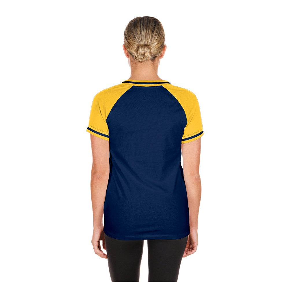 Milwaukee Brewers New Era Women's Gameday V-Neck T-Shirt Lifestyle
