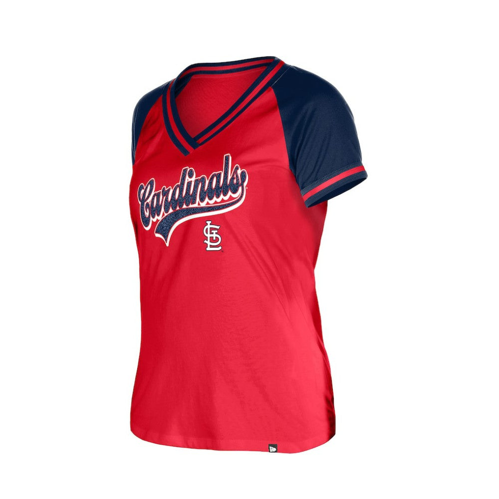 St. Louis Cardinals New Era Women's Gameday V-Neck T-Shirt Lifestyle