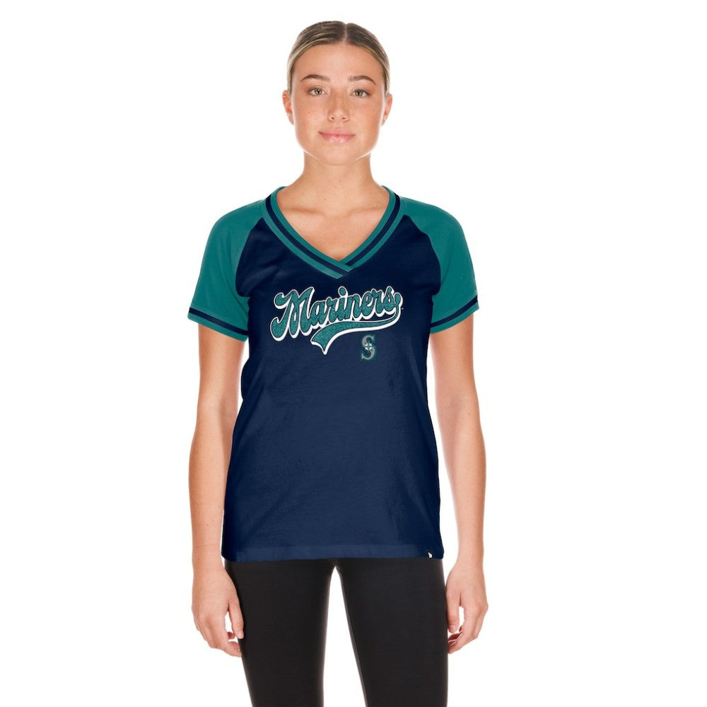 Seattle Mariners New Era Women's Gameday V-Neck T-Shirt Clearance