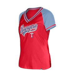 Texas Rangers New Era Women's Gameday V-Neck T-Shirt for sale