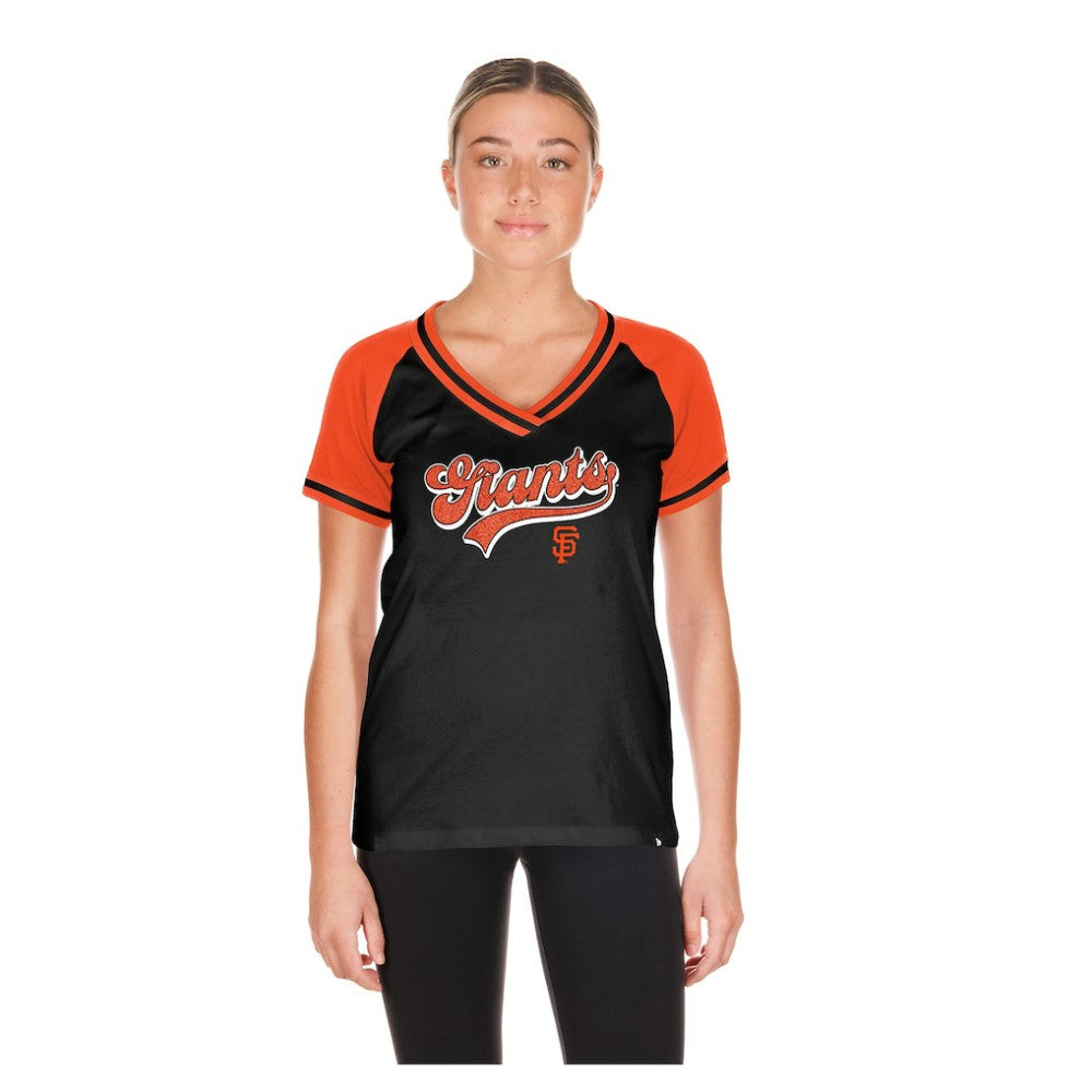 San Francisco Giants New Era Women's Gameday V-Neck T-Shirt Clearance