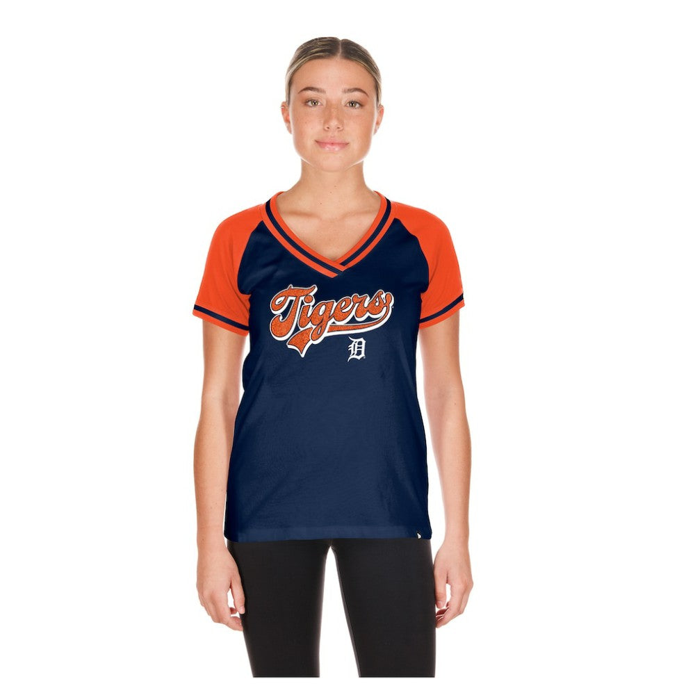 Detroit Tigers New Era Women's Gameday V-Neck T-Shirt Sale