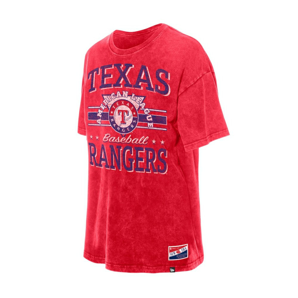 Texas Rangers New Era Women's Oversized Boyfriend T-Shirt Lifestyle