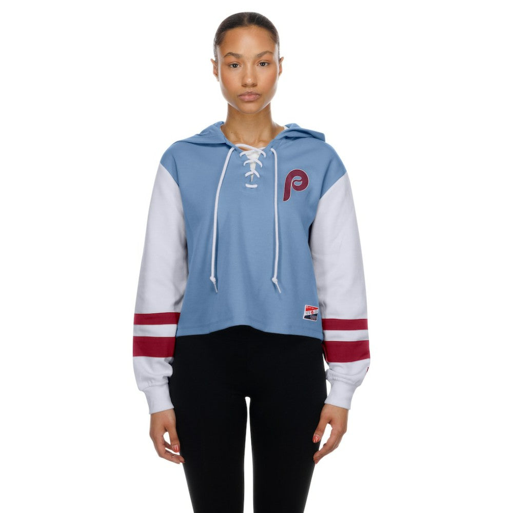 Philadelphia Phillies New Era Women's Boxy Lace-Up Hoodie Near Me