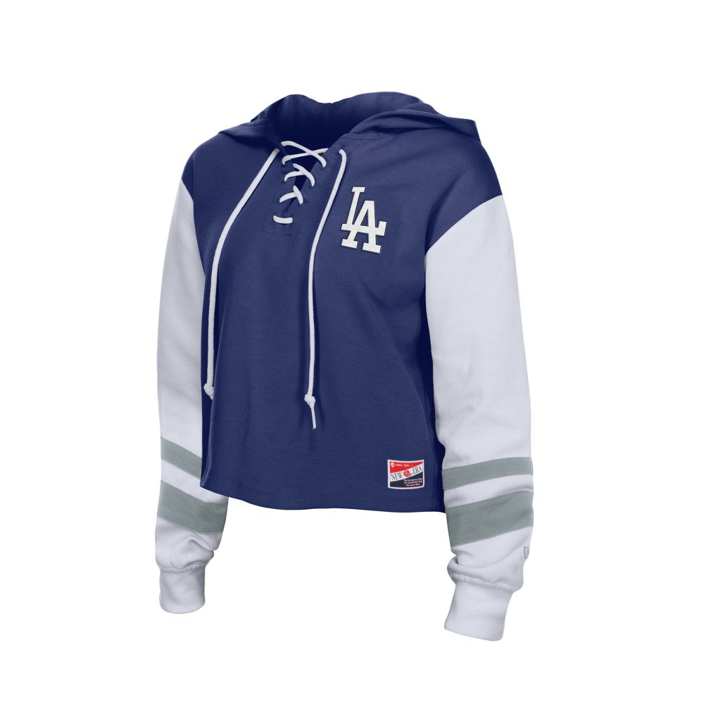 Los Angeles Dodgers New Era Women's Boxy Lace-Up Hoodie Sale