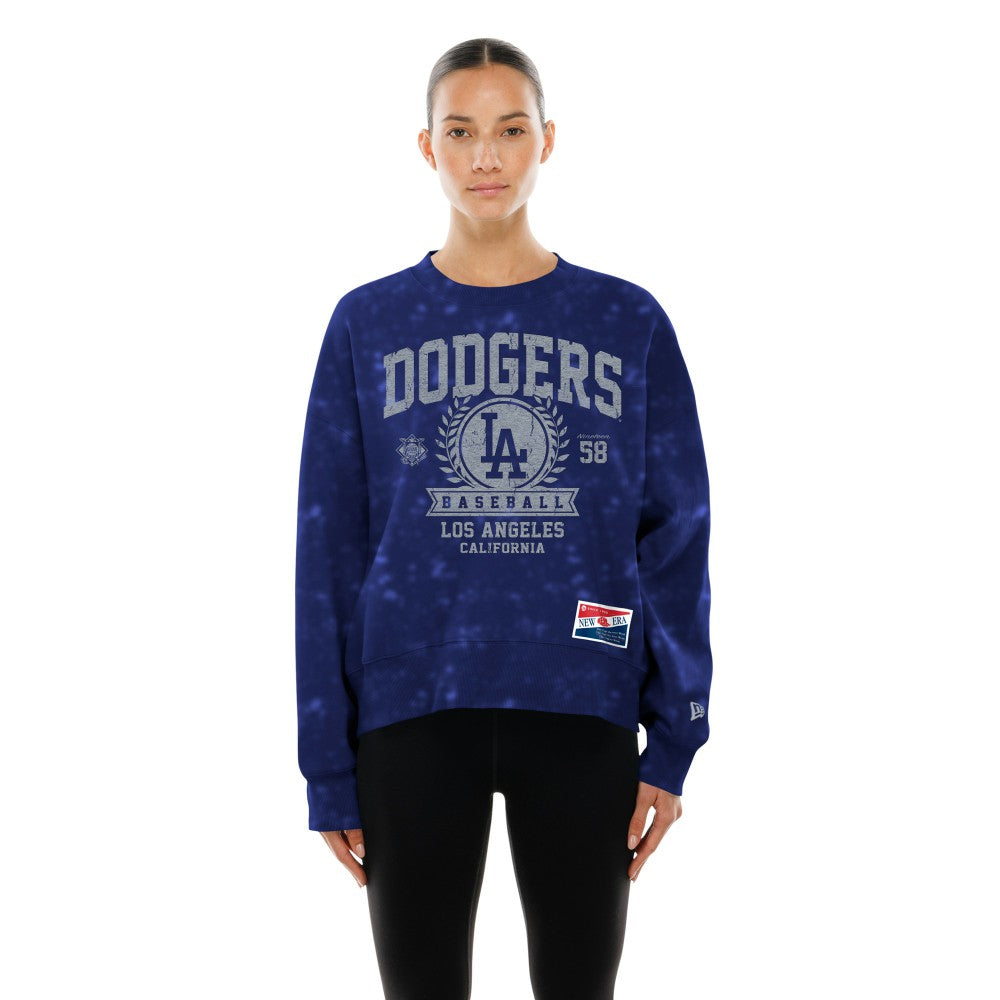 Los Angeles Dodgers New Era Women's Throwback Oversized Boxy Sweatshirt for sale