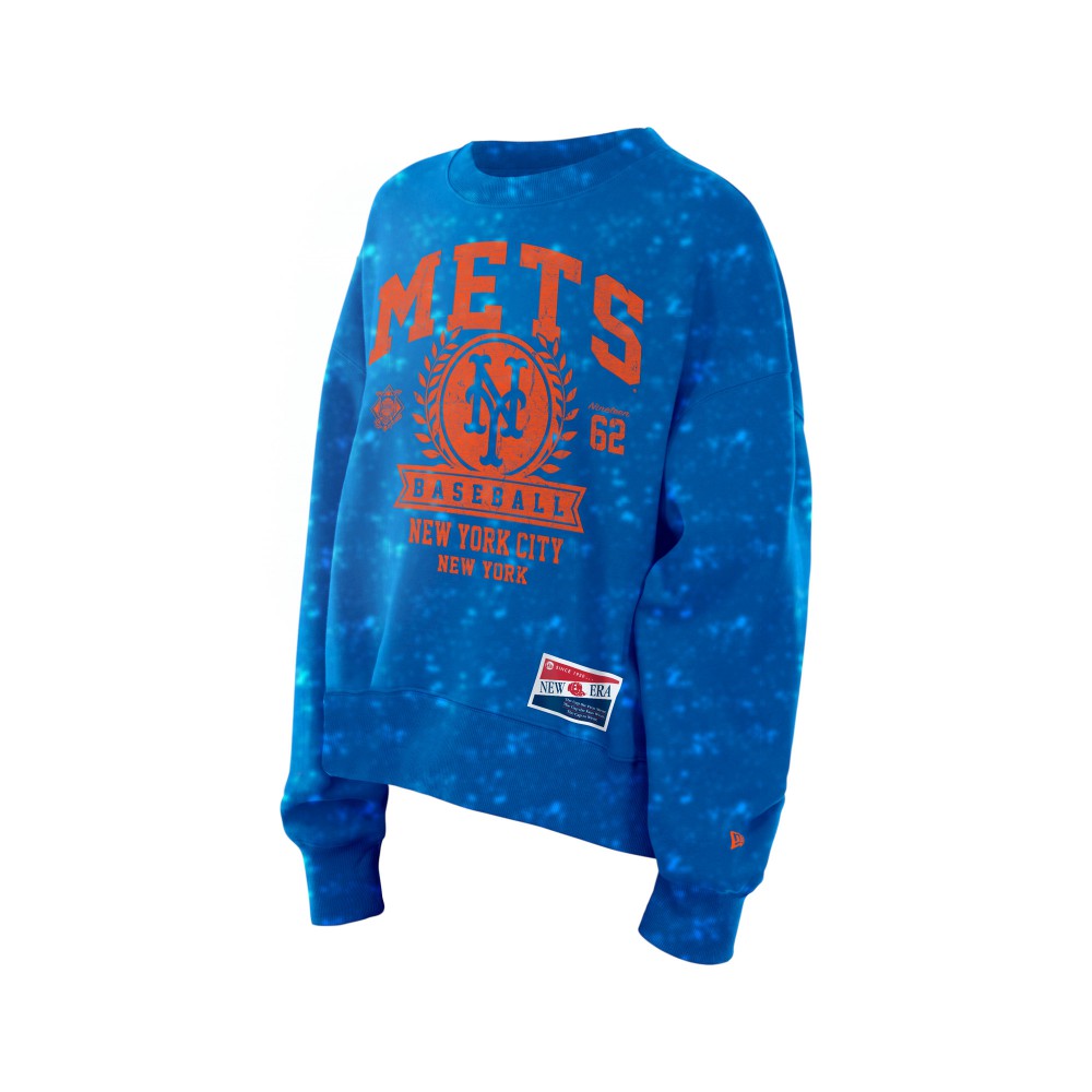 New York Mets New Era Women's Throwback Oversized Boxy Sweatshirt Near Me