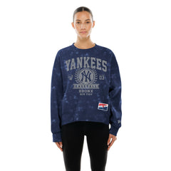 New York Yankees New Era Women's Throwback Oversized Boxy Sweatshirt Clearance