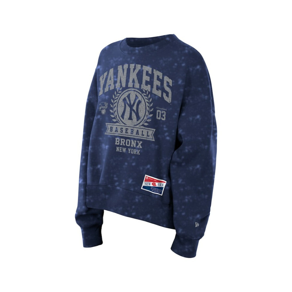 New York Yankees New Era Women's Throwback Oversized Boxy Sweatshirt Clearance