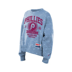 Philadelphia Phillies New Era Women's Throwback Oversized Boxy Sweatshirt On Sale