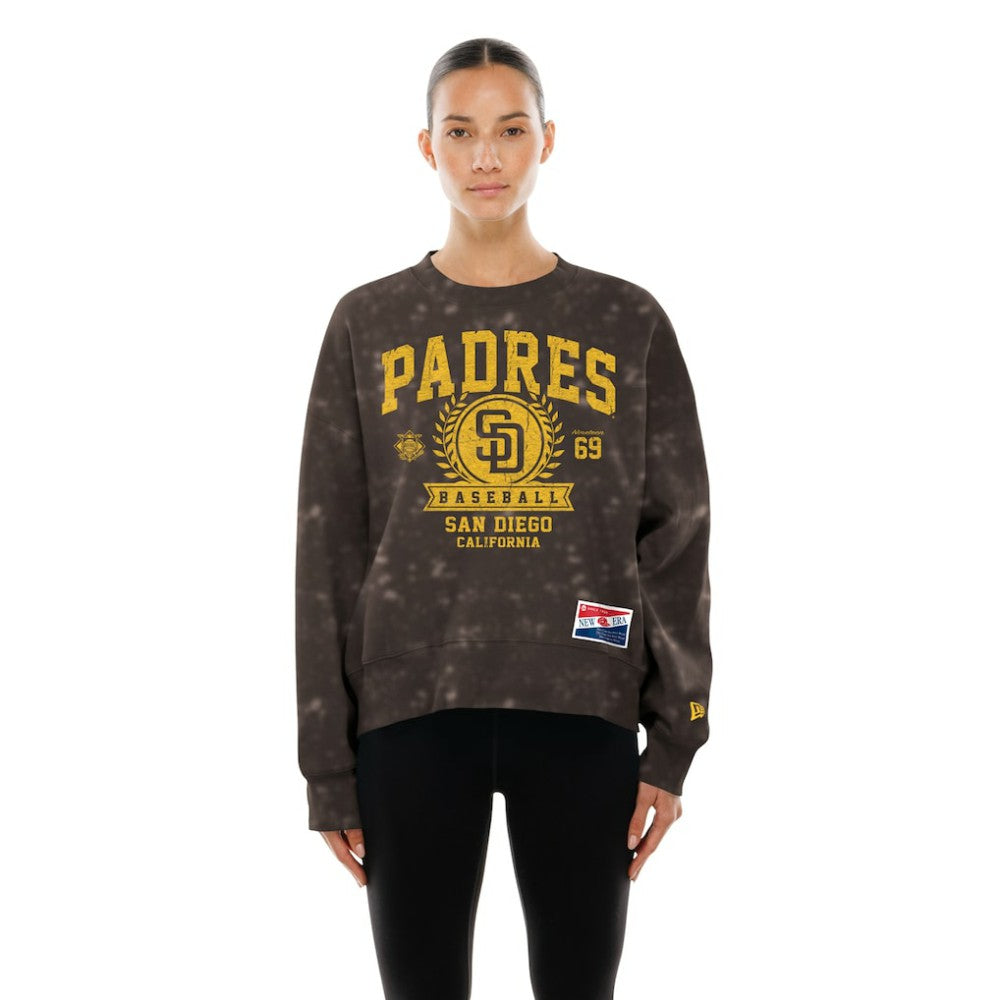 San Diego Padres New Era Women's Throwback Oversized Boxy Sweatshirt Online