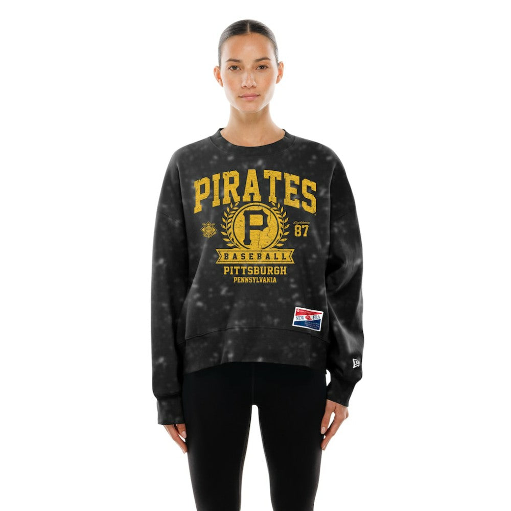 Pittsburgh Pirates New Era Women's Throwback Oversized Boxy Sweatshirt Sale