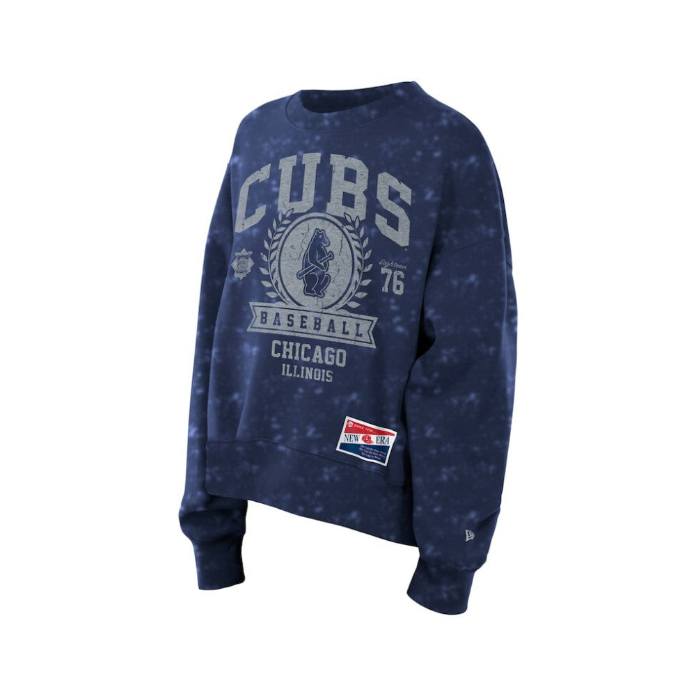 Chicago Cubs New Era Women's Throwback Oversized Boxy Sweatshirt Online