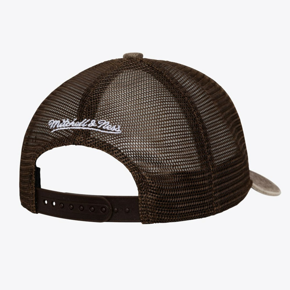 San Diego Padres Mitchell & Ness Unisex Cooperstown Gameday Adjustable Trucker Hat Lifestyle
