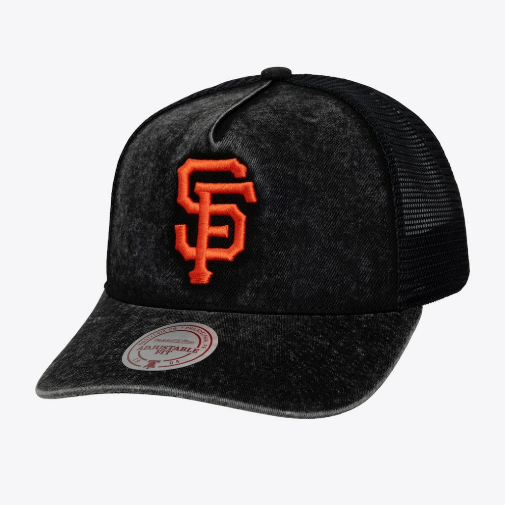 San Francisco Giants Mitchell & Ness Unisex Gameday Adjustable Trucker Hat discount