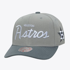 Houston Astros Mitchell & Ness Cooperstown Thunderstorm Head Coach Pro-Crown Adjustable Hat Lifestyle