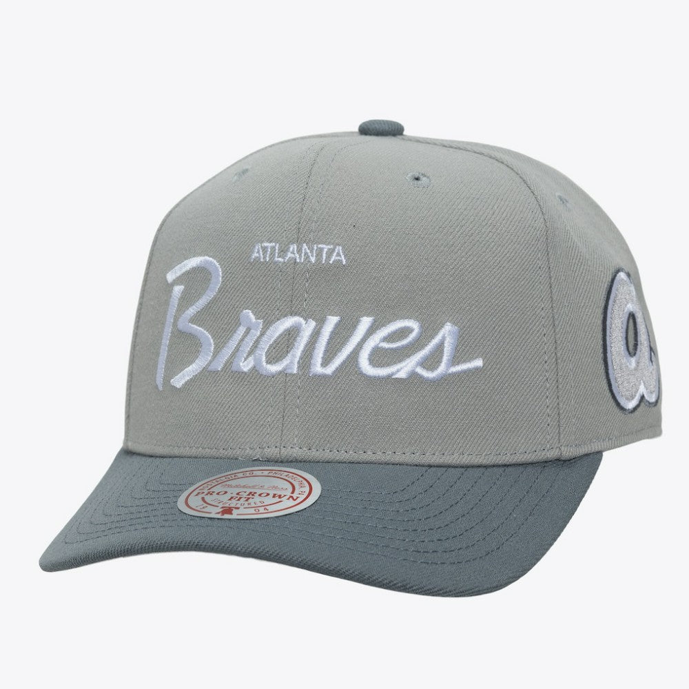 Atlanta Braves Mitchell & Ness Cooperstown Thunderstorm Head Coach Pro-Crown Adjustable Hat Near Me