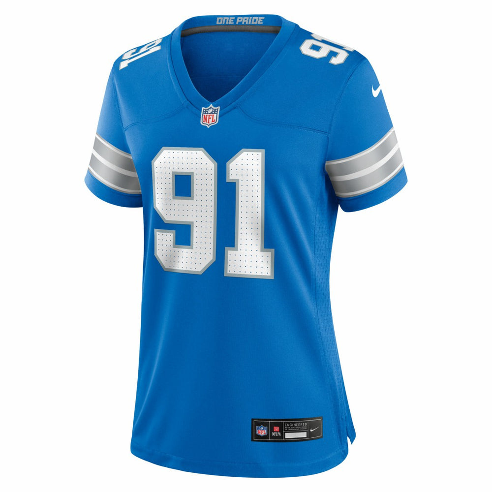 Tyleik Williams Detroit Lions Women's Team Game Jersey Blue - Nike