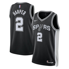 Nike - Dylan Harper San Antonio Spurs Unisex 2025 NBA Draft First Round Pick Swingman Jersey - Icon Edition - Black