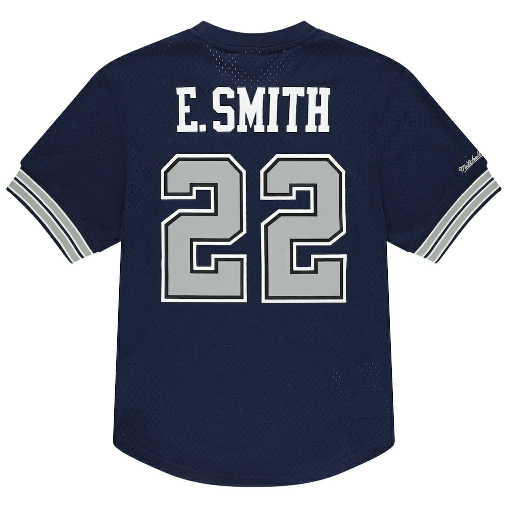 Emmitt Smith Dallas Cowboys Retired Player Name & Number Mesh T-Shirt Navy - Mitchell & Ness