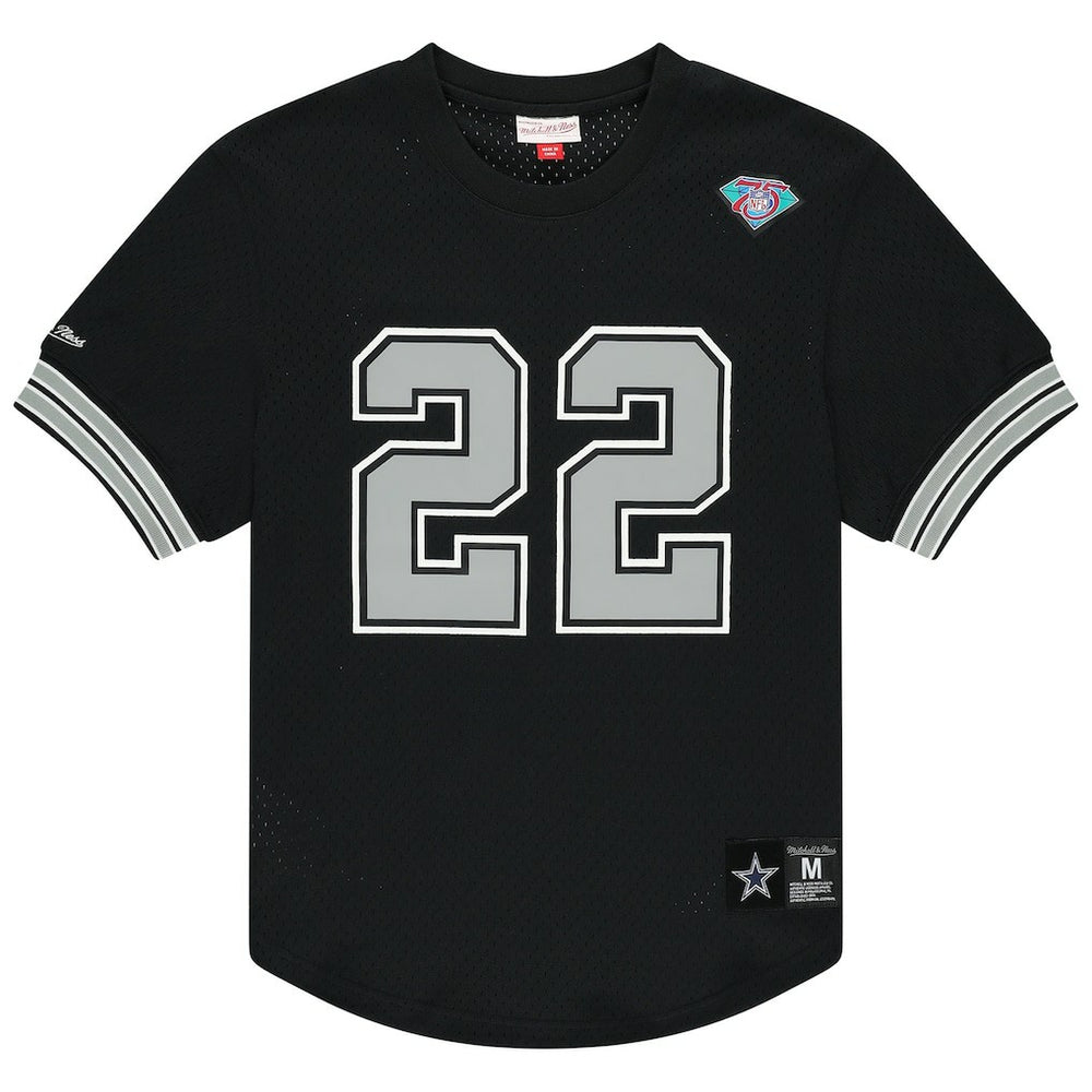 Emmitt Smith Dallas Cowboys Retired Player Name & Number Mesh Top Black - Mitchell & Ness