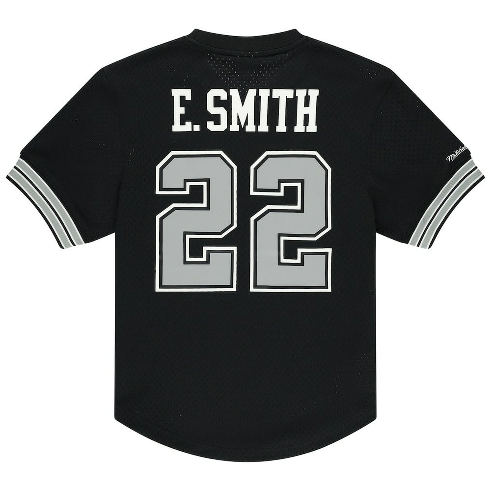 Emmitt Smith Dallas Cowboys Retired Player Name & Number Mesh Top Black - Mitchell & Ness