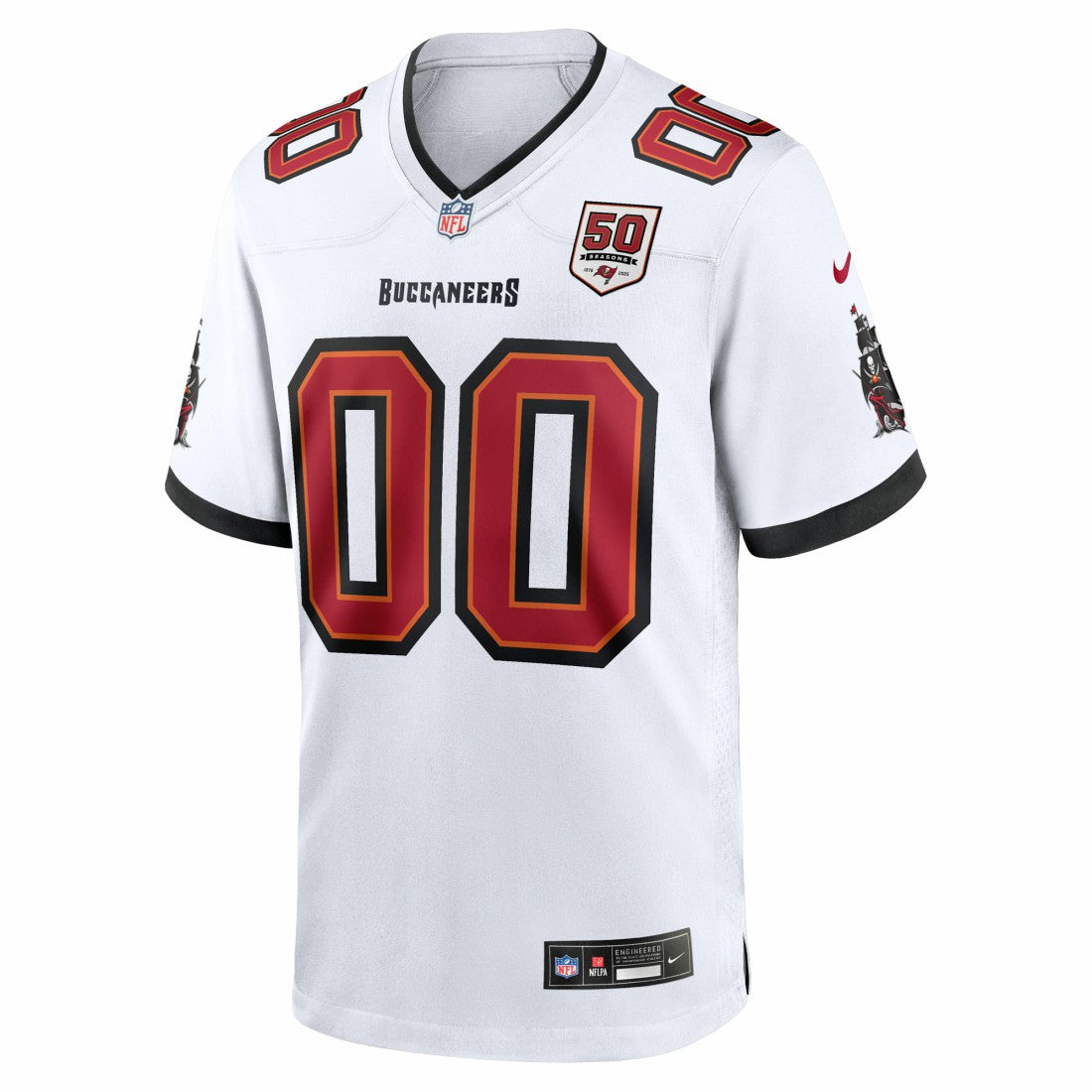 Tampa Bay Buccaneers 50th Season Custom Game Jersey White - Nike