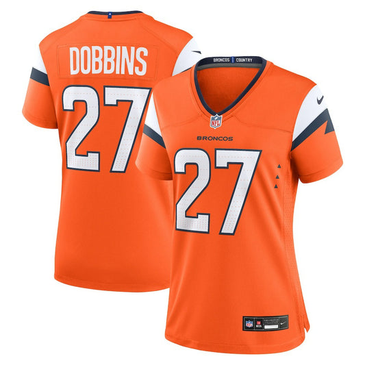 J.K. Dobbins Denver Broncos Women's Team Game Jersey - Orange | NFL Jerseys