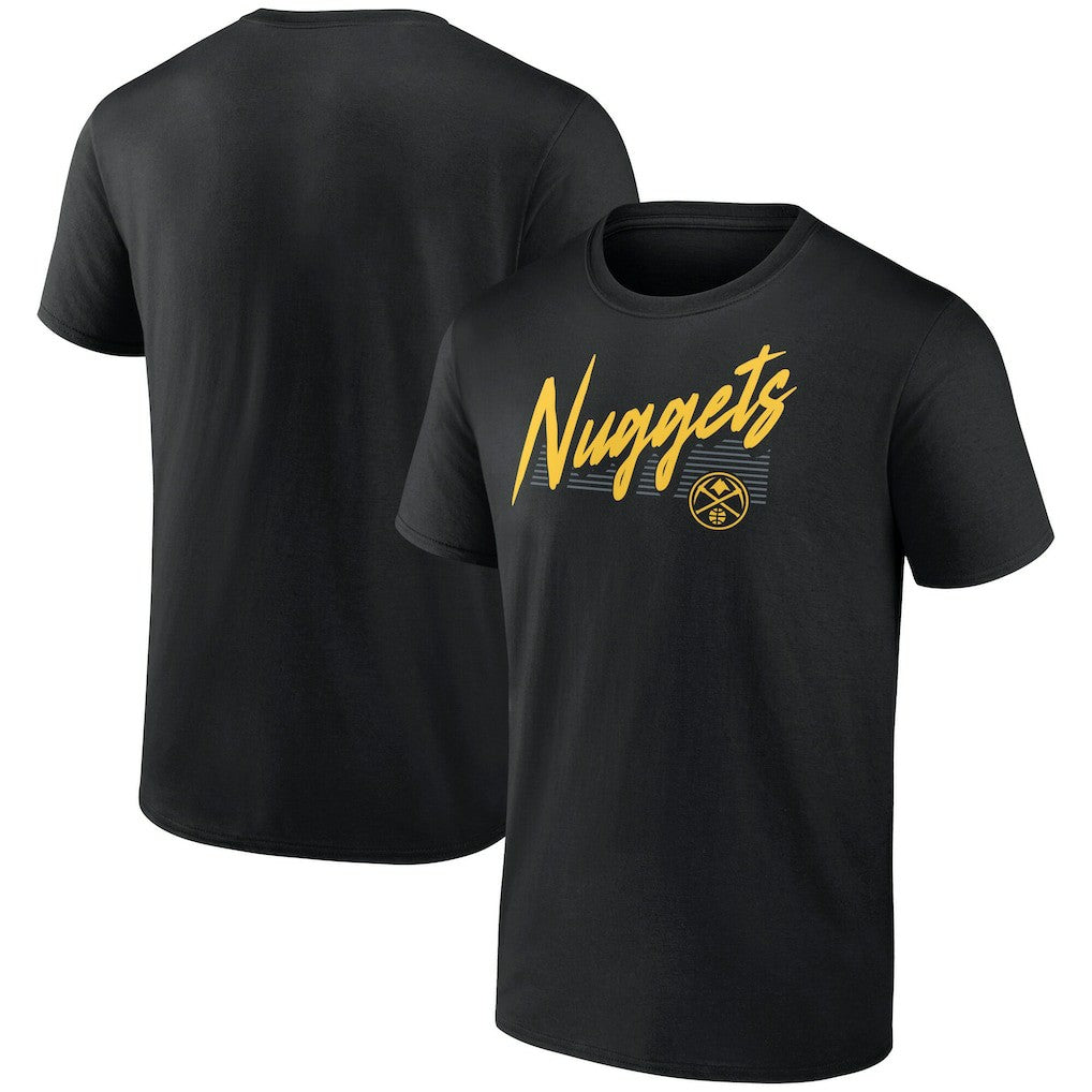 NBA - Denver Nuggets Color Block Slant Quick Strike T-Shirt - Black