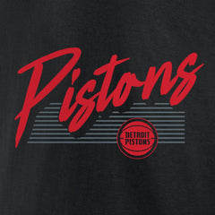 NBA - Detroit Pistons Color Block Slant Quick Strike T-Shirt - Black
