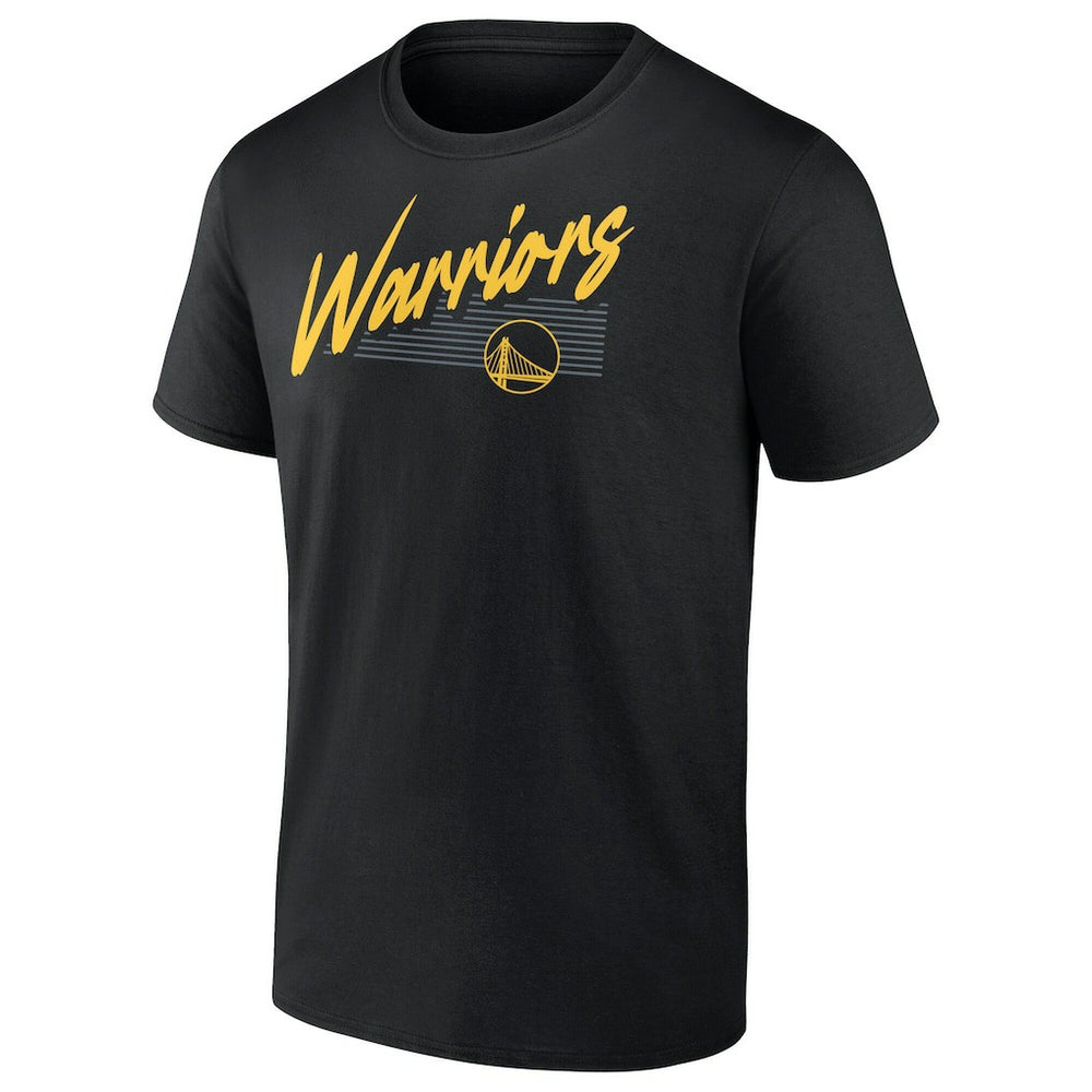 NBA - Golden State Warriors Color Block Slant Quick Strike T-Shirt - Black