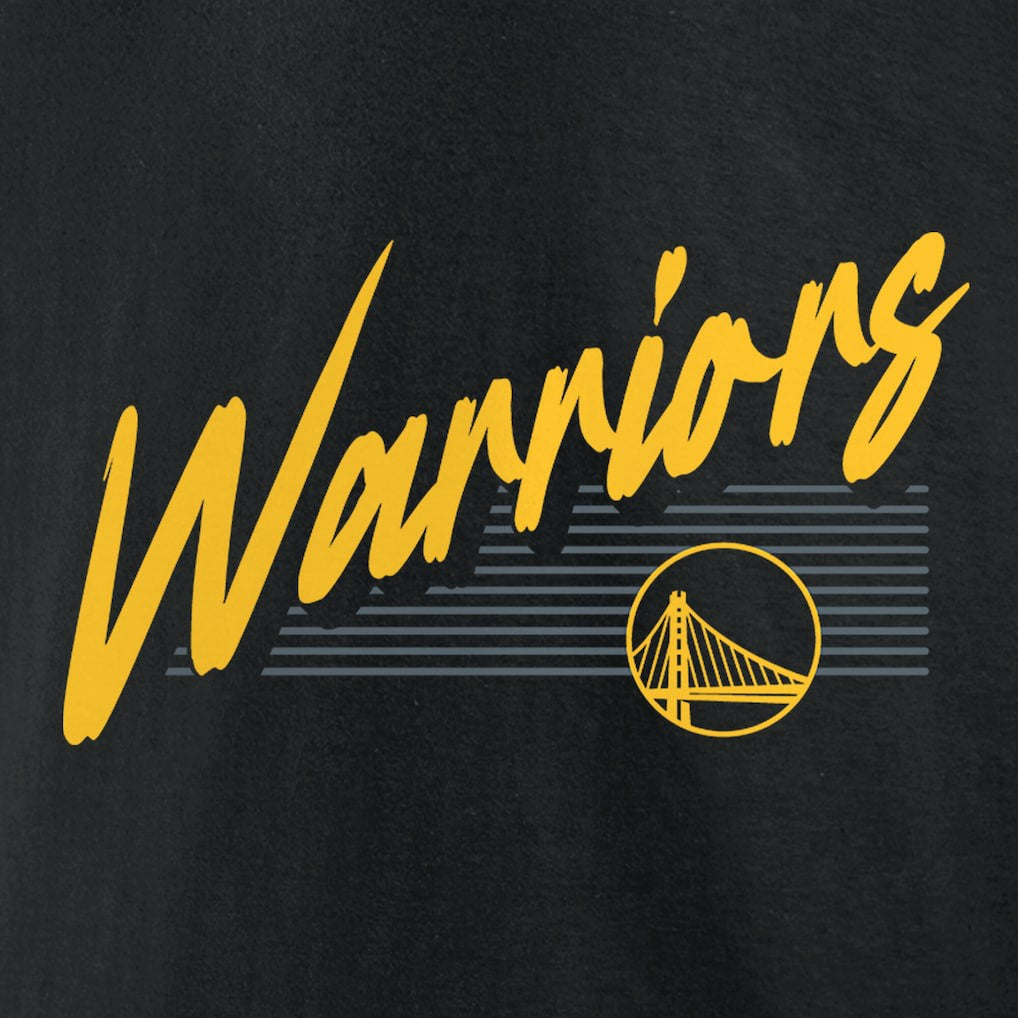 NBA - Golden State Warriors Color Block Slant Quick Strike T-Shirt - Black